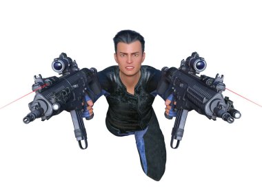 Süper kahraman / 3d Cg işleme bir süper kahraman.