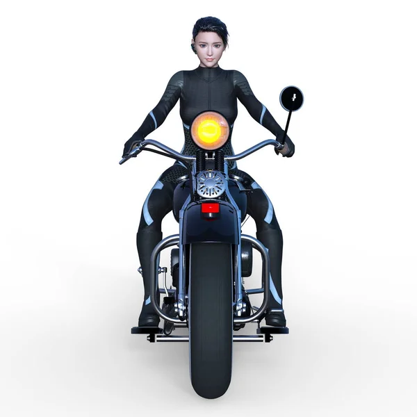 Super Woman Rider Rendering Super Woman Rider — стоковое фото