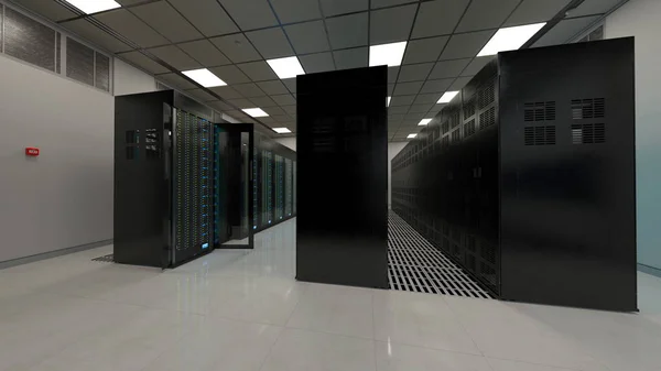 スーパー コンピューティング センター スーパー コンピューティング センターの のレンダリング — ストック写真