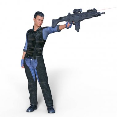 Süper kahraman / 3d Cg işleme bir süper kahraman.