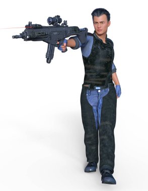 Süper kahraman / 3d Cg işleme bir süper kahraman.