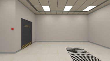 Enstitüsü koridor / Enstitüsü koridordaki 3d Cg işleme.