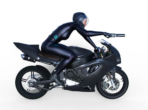 Super Woman Rider Rendering Super Woman Rider — Stock Photo, Image