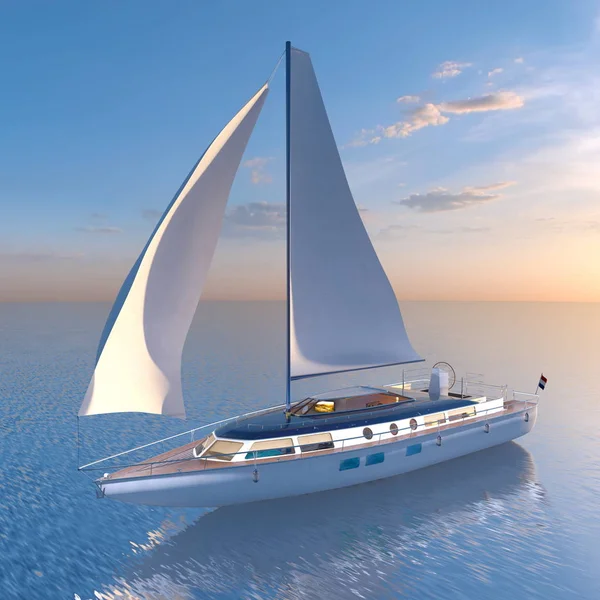 Yacht Rendering Yacht — Stock Photo, Image