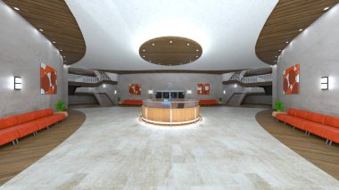 Giriş salonu / giriş salonu 3d Cg render.
