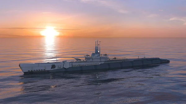 Escort Ship Rendering Della Nave Scorta — Foto Stock