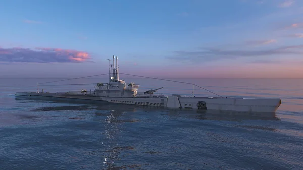 Escort ship/3D CG rendering of the escort ship.