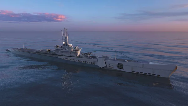 Escort ship/3D CG rendering of the escort ship.
