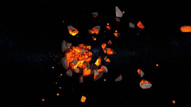 Planet Patlama / 3d Cg render planet patlama.