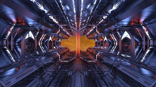 Space station / 3D CG rendering of the space station
.