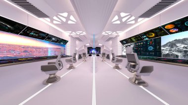 Kontrol odası / 3d Cg işlenmesini kontrol odası.