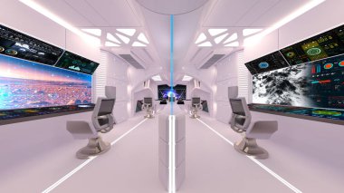 Kontrol odası / 3d Cg işlenmesini kontrol odası.