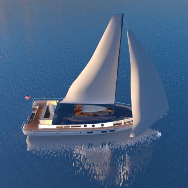Yat / 3d Cg işleme bir yat.