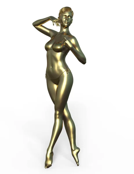 女性彫刻 女性彫刻 のレンダリング — ストック写真