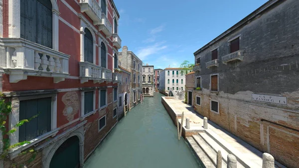 Wasserstraße Wiedergabe Der Wasserstraße — Stockfoto