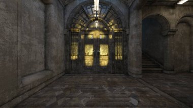 Terk edilmiş binanın 3d Cg render