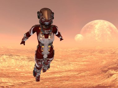 spaceman 3D cg render