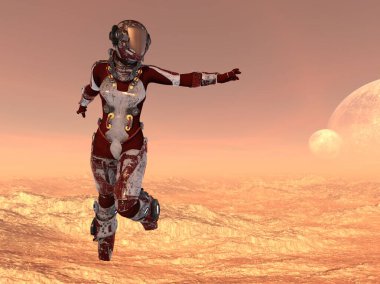 spaceman 3D cg render