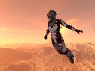 spaceman 3D cg render