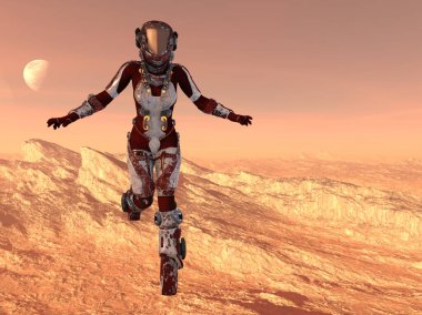 spaceman 3D cg render