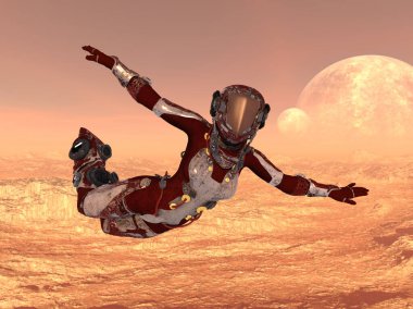 spaceman 3D cg render