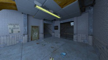 Terk edilmiş binanın 3d Cg render