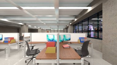 3D cg işleme Modern bina ofis