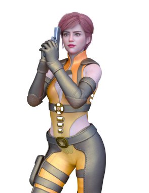 Süper kadın 3d cg render