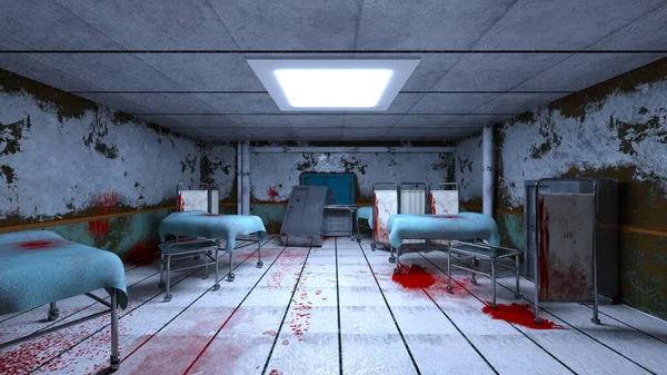 Renderização Horror Hospital — Fotografia de Stock