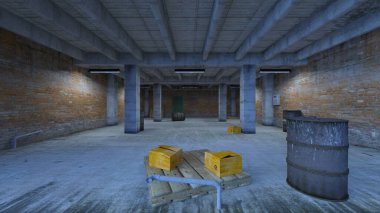 Beton binanın 3d Cg render