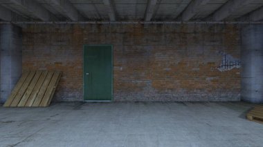 Beton binanın 3d Cg render