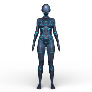 cyber kadının 3D cg işleme