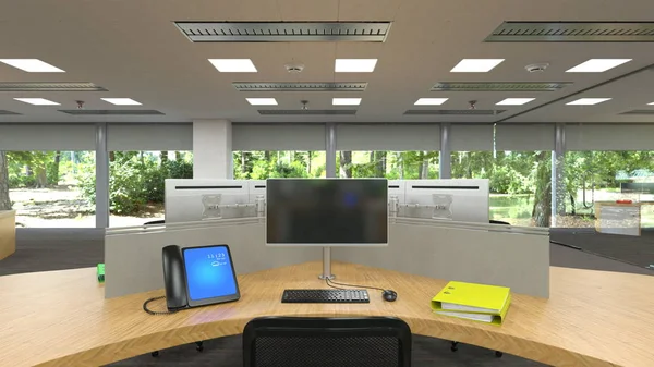 Rendering Modern Building Office — Stock Photo, Image