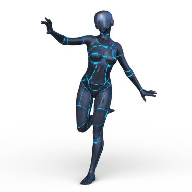 cyber kadının 3D cg işleme