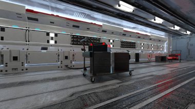 Teknoloji binasının 3d CG görüntülemesi