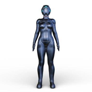 cyber kadının 3D cg işleme