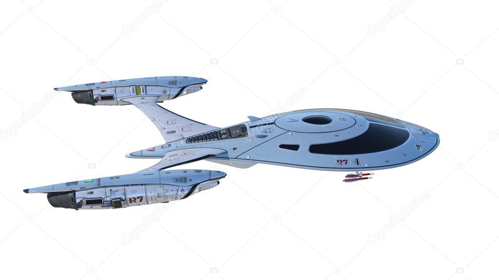 3D CG rendering of space ship