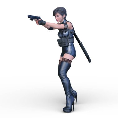 Süper kadın 3d cg render