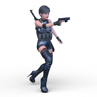 Süper kadın 3d cg render