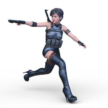 Süper kadın 3d cg render