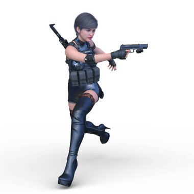 Süper kadın 3d cg render