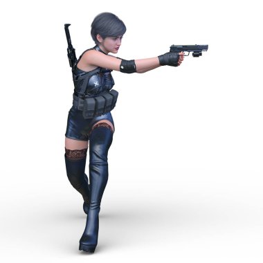 Süper kadın 3d cg render