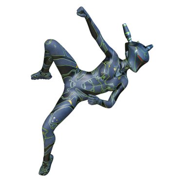 cyber kadının 3D cg işleme