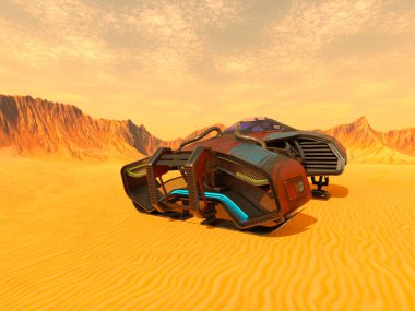 Uzay gemisi 3d cg render