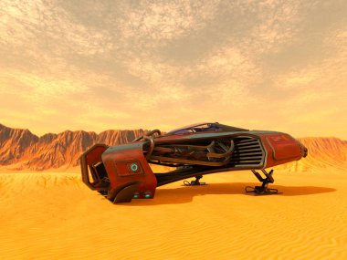 Uzay gemisi 3d cg render