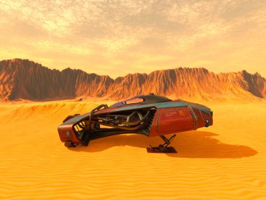 Uzay gemisi 3d cg render