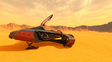 Uzay gemisi 3d cg render