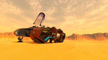 Uzay gemisi 3d cg render