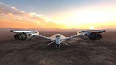 Uzay gemisi 3d cg render