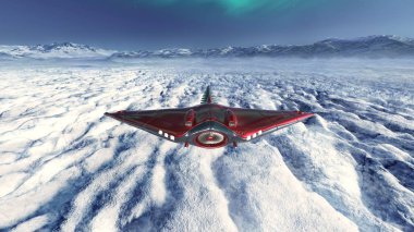 Uzay gemisi 3d cg render